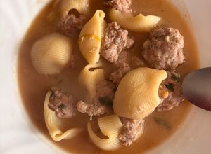 Una foto de Sopa Rellena(sopa de Galets)