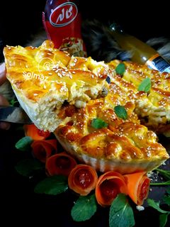 عکسی از دستور تارت قارچ و مرغ solmaz