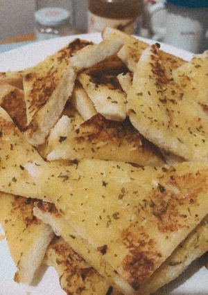 Foto resep Garlic Bread with Cheese Sauce