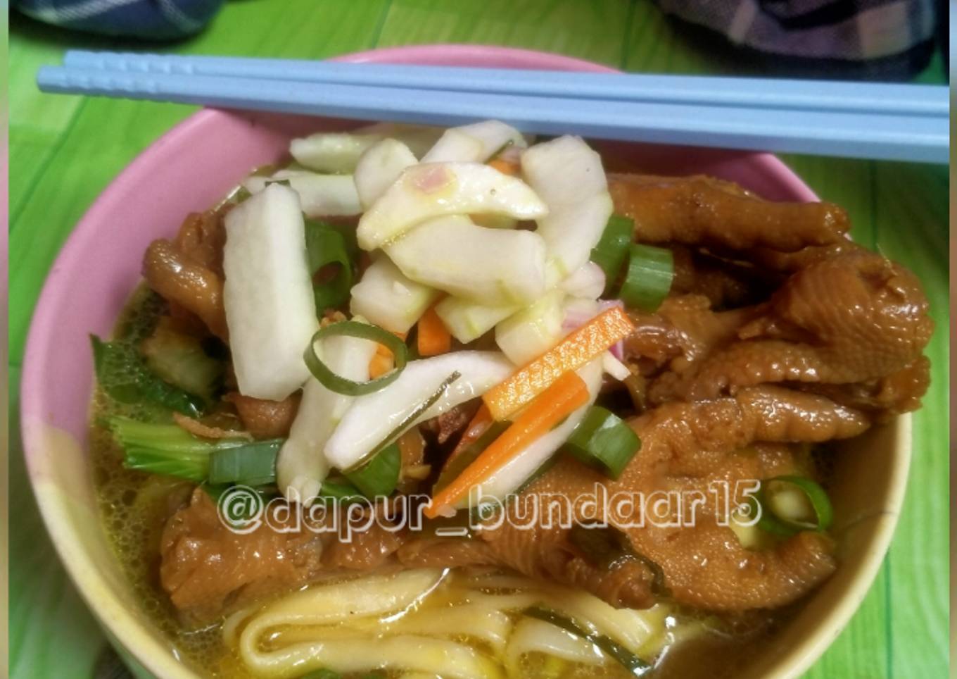 Mie ayam Ceker ala rumahan