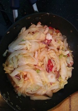 Foto resep Oseng kubis Cina / sawi putih dg cumi2