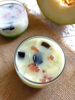 Foto resep Es Melon Jely Mutiara