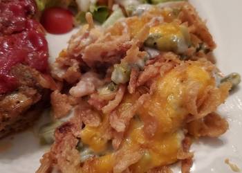 How To Serving Recipe Cheesy Green Bean Casserole Restaurant Style