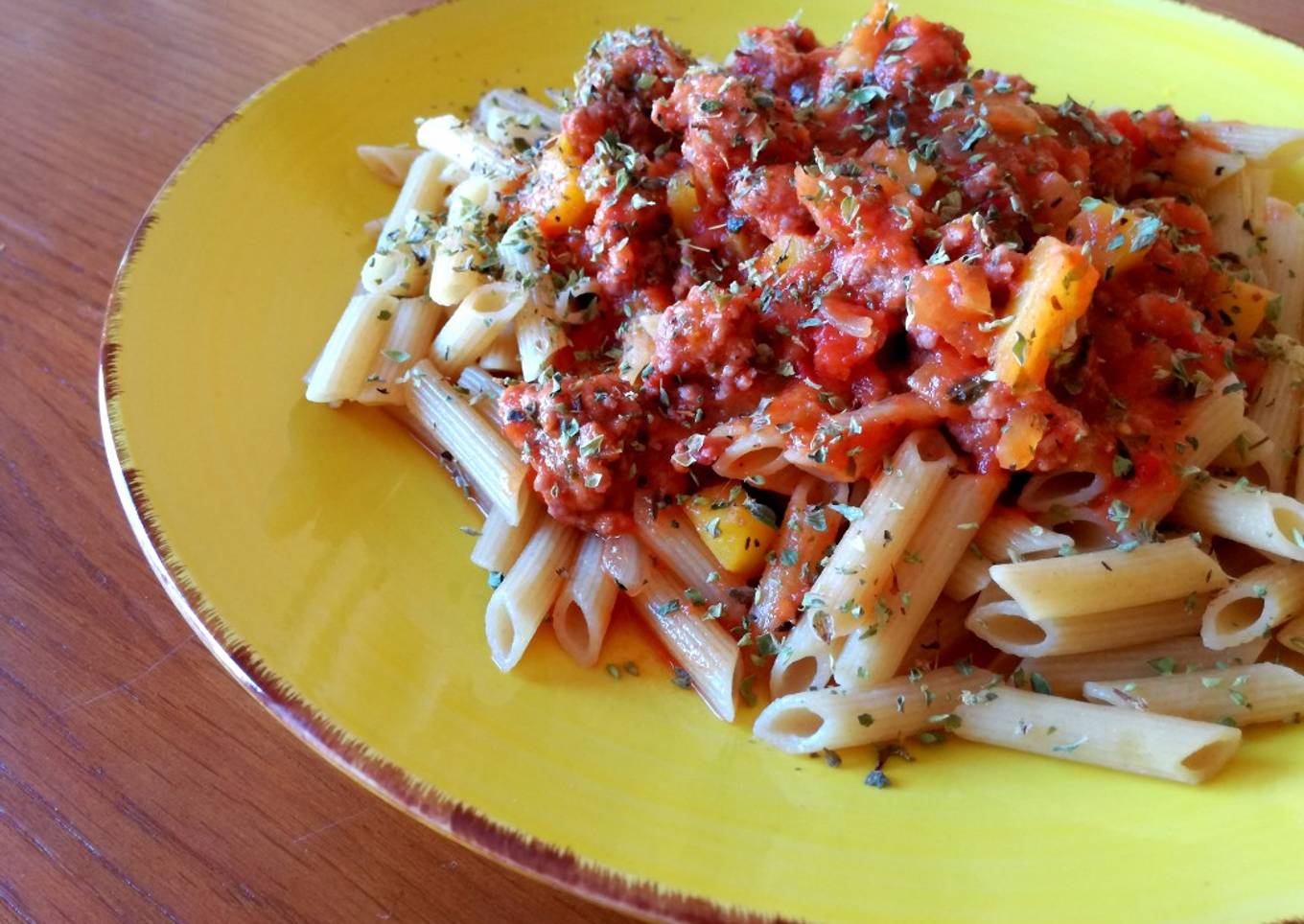 Macarrones integrales a la boloñesa 🍝😋