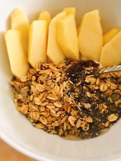 Una foto de Almuerzo saludable con granola