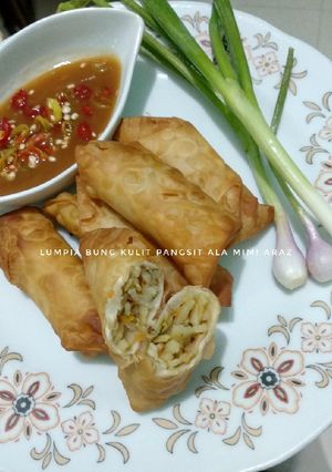 Foto resep Lumpia Bung Kulit Pangsit (Isi Rebung Wortel Cambah)