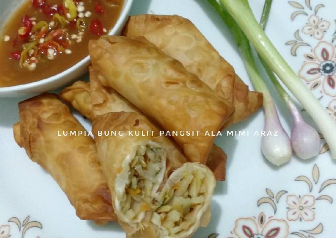 Lumpia Bung Kulit Pangsit (Isi Rebung Wortel Cambah)