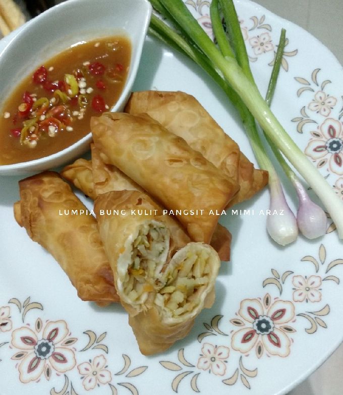 Foto resep Lumpia Bung Kulit Pangsit (Isi Rebung Wortel Cambah)