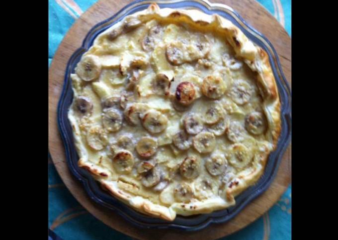 Tarte à la banane noix de coco citron et amandes