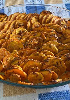 Parmezán sajtos édesburgonya köret 🧀🍠 recept fotója