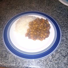 A picture of Beef mince and rice.