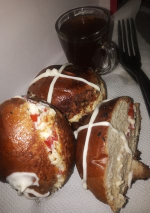 A picture of Egg burger 🍔.