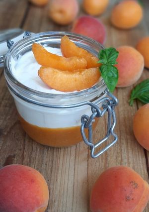 Foto di Mousse di ricotta con coulisse di albicocche