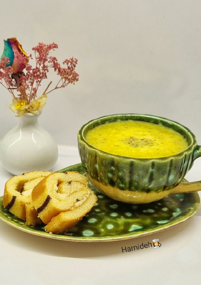 عکسی از دستور شیر زعفران پسته سنتی🍯