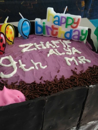 Cara Simple Membuat Resep  Bolu simple/ Cake ultah/ Whiped Cream/ Coklat Pagar yang Menggugah Selera, Bikin Ketagihan