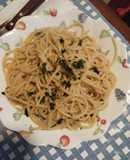 Spaghetti con ajo, aceite de oliva y otras sorpresas, mmmm