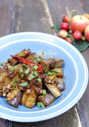 Hình của món Cà Tím Kho Tương Bần.