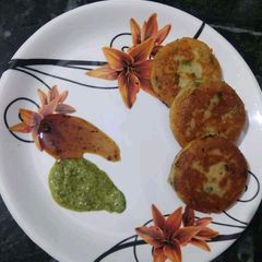 A picture of Aloo-tikki stuff with paneer.