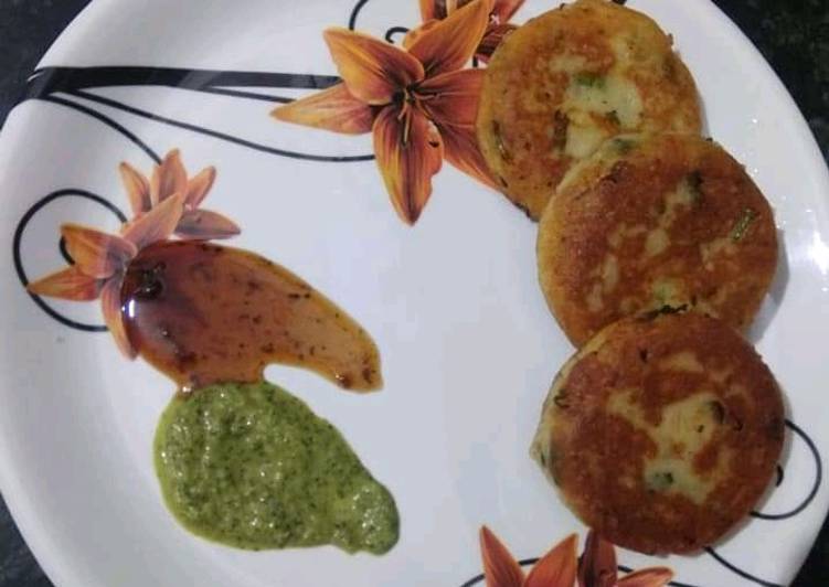 Aloo-tikki stuff with paneer