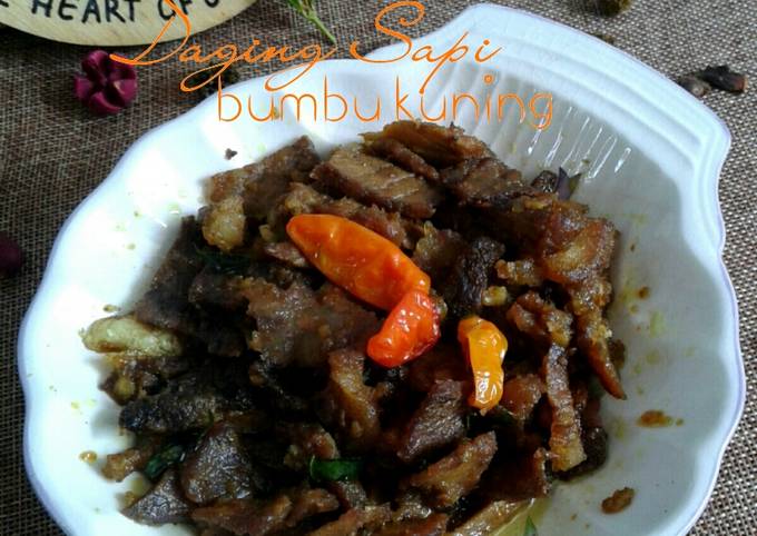 Wajib coba! Resep buat Daging Sapi Bumbu Kuning dijamin nikmat