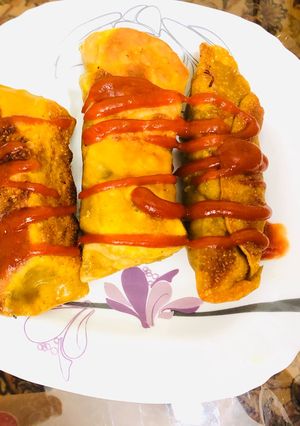 عکسی از دستور بورک مرغ و قارچ