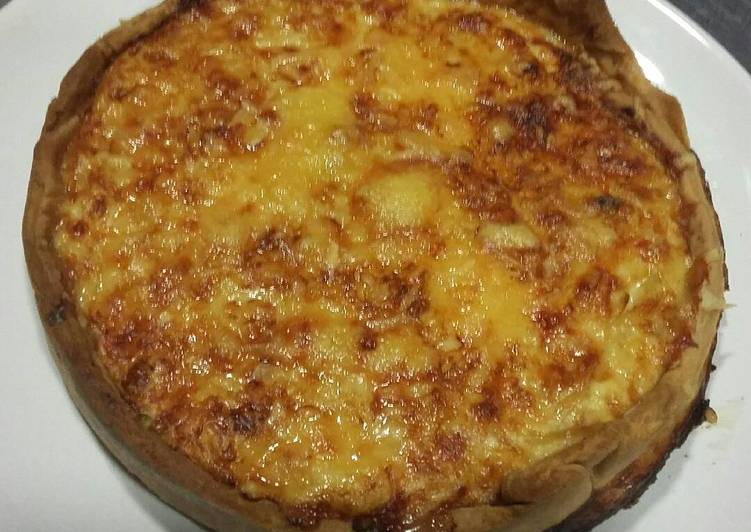 Tarta de verduras y gambas