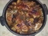 طاجن بامية بالفراخ