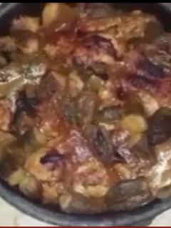 صورة لوصفة طاجن بامية بالفراخ