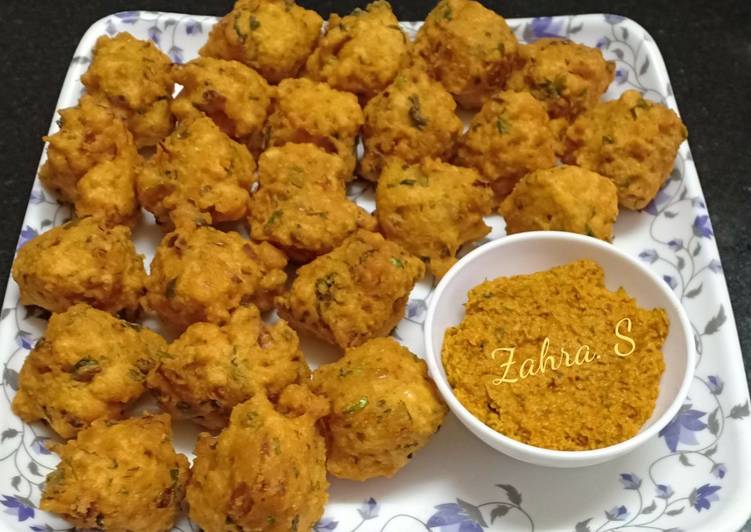 Recipe: at dinner Lal masur dal bhajiyas