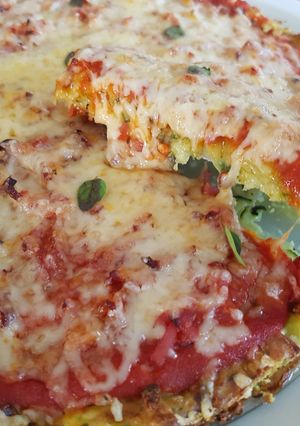 Une photo de Pizza pâte à la courgette
