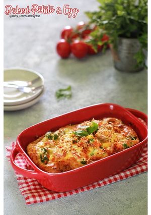 Foto resep Baked potato & egg