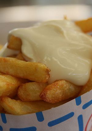 A picture of Belgium frites(french fries).