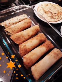 Una foto de Canelones de acelga y carne (Relleno)