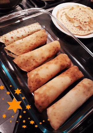 Una foto de Canelones de acelga y carne (Relleno)