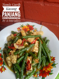 Foto resep Tumis kacang panjang mix tempe