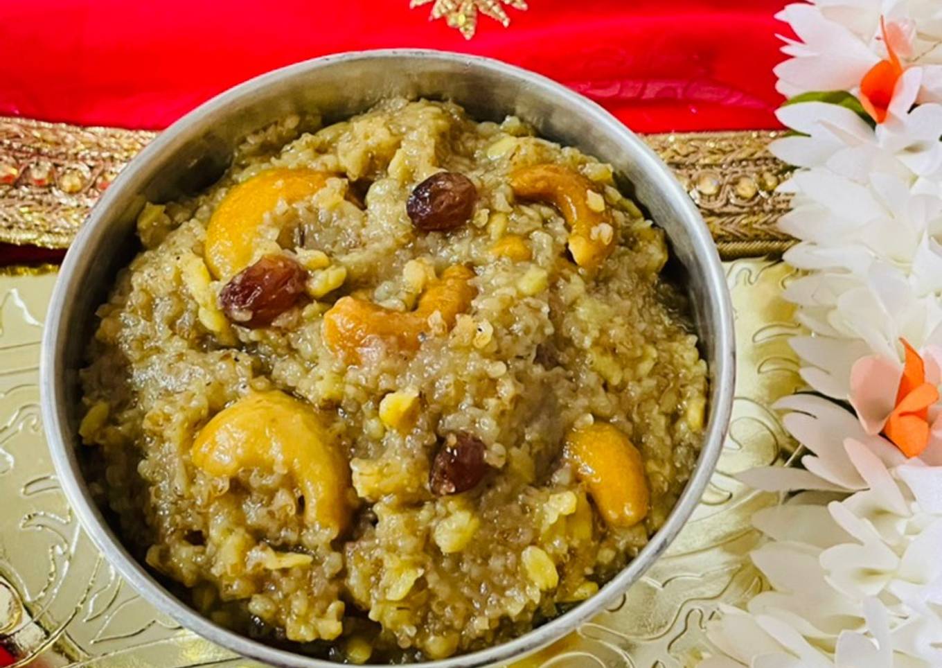 Broken Wheat Sweet Pongal