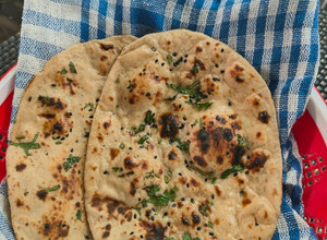A picture of Wheat flour (Atta) Naan.