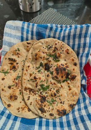 A picture of Wheat flour (Atta) Naan.
