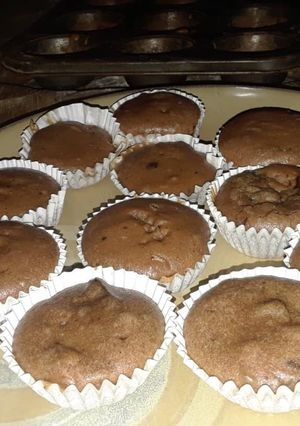 Una foto de Ponquesitos de chocolates sin huevo