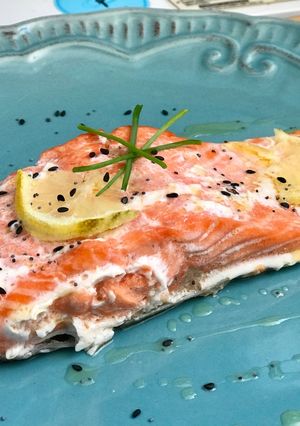 Una foto de Trucha al horno