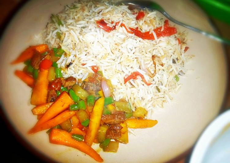 Step-by-Step Guide to Make Any-night-of-the-week Chinese rice nd veggies are sauce