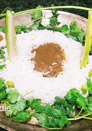 A picture of Rajma and Chawal.