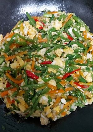 Foto resep Orak Arik Buncis Telur Wortel