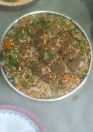 صورة لوصفة مقلوبه لحم