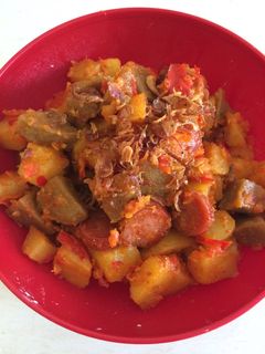 Foto resep [no msg] Balado kentang baso sosis