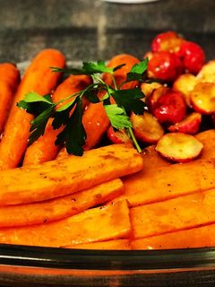 Una foto de Verduras glaseadas ideales como guarnición