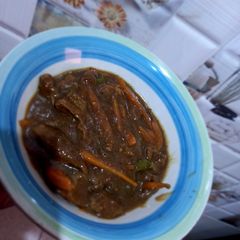 Shredded beef sauce A picture of Shredded beef sauce.