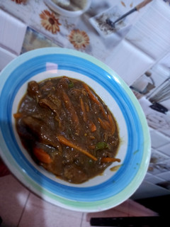 A picture of Shredded beef sauce.