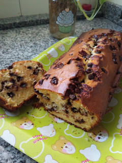 Una foto de Budín de vainilla con chips de chocolate
