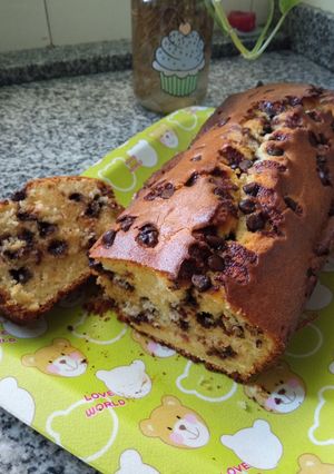 Una foto de Budín de vainilla con chips de chocolate